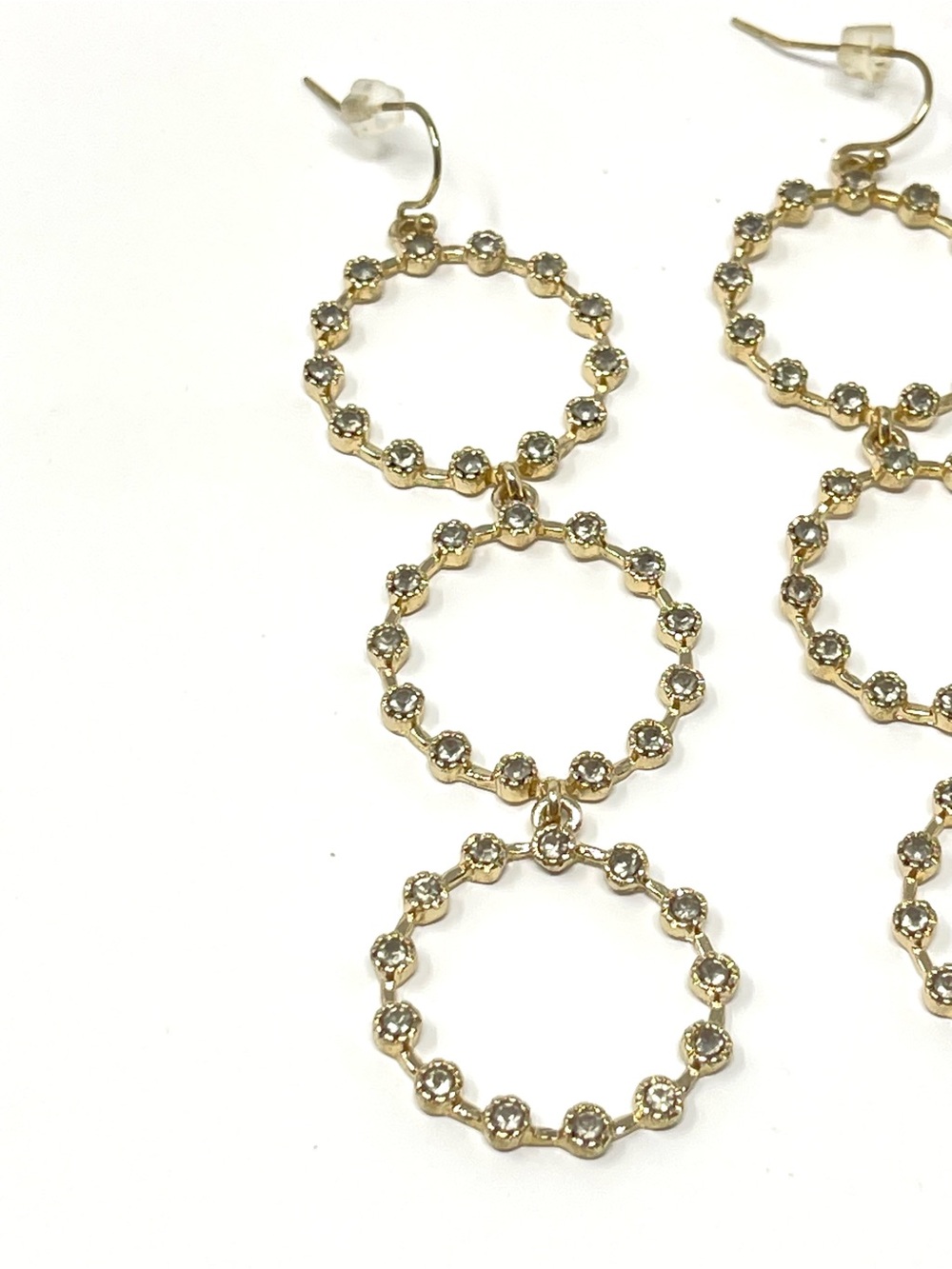 New Anthropologie Circle Marian Drop Earrings - Picture 5 of 8